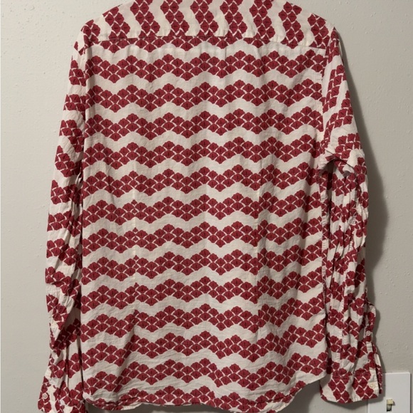 Zara Red and White Casual Button Down Shirt - Picture 3 of 4